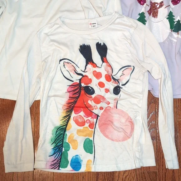 Girls Size 7/8 Clothing Bundle T-shirts Long Sleeves Shorts & Pants - Picture 10 of 16